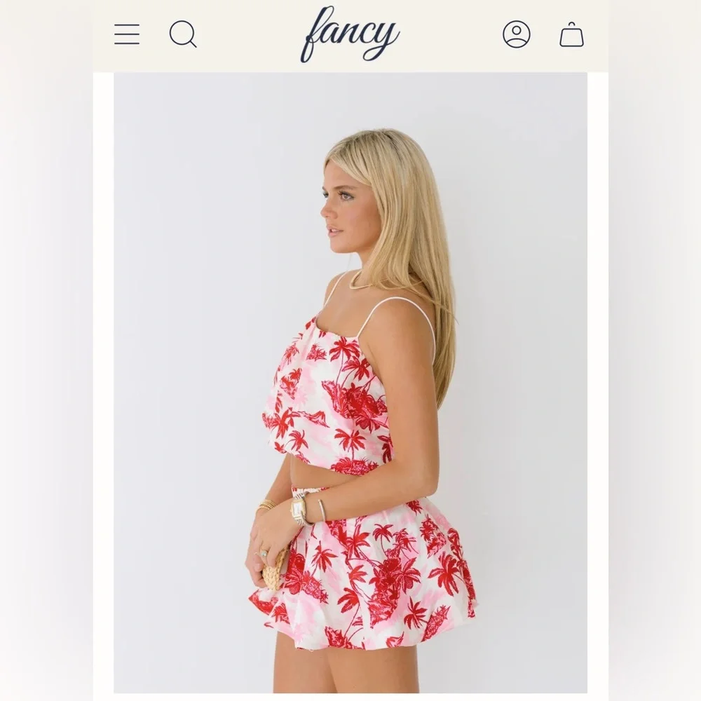 Brand new never worn! Fancy D Boutique!!! Tropical Print Women's Two-Piece Set - Picture 3 of 4